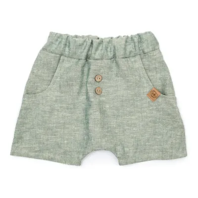 Shorts | Leinen | khaki meliert