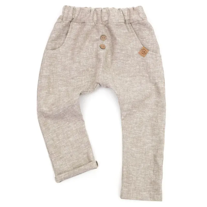 Pumphose | Leinen | beige meliert