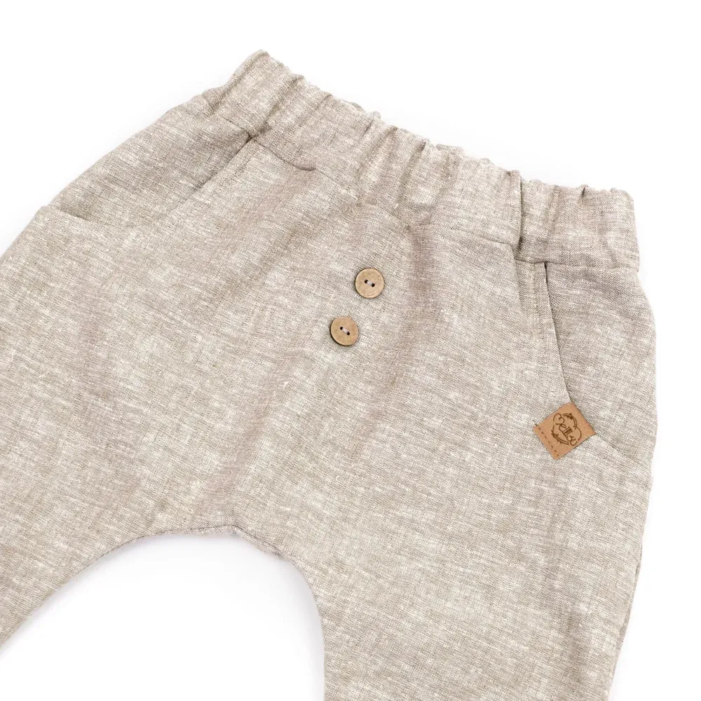 Pumphose | Leinen | beige meliert