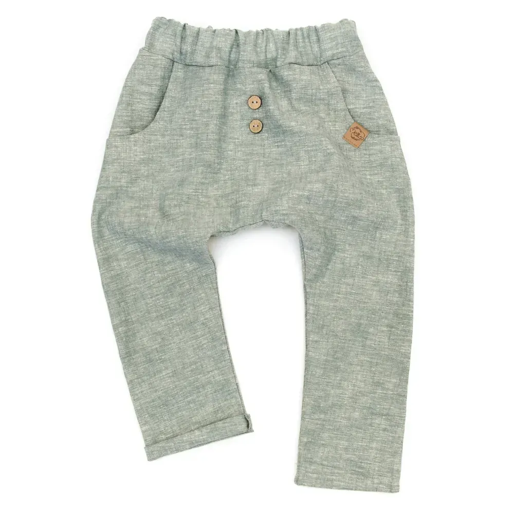 Pumphose | Leinen | khaki meliert