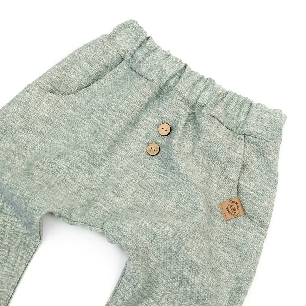 Pumphose | Leinen | khaki meliert