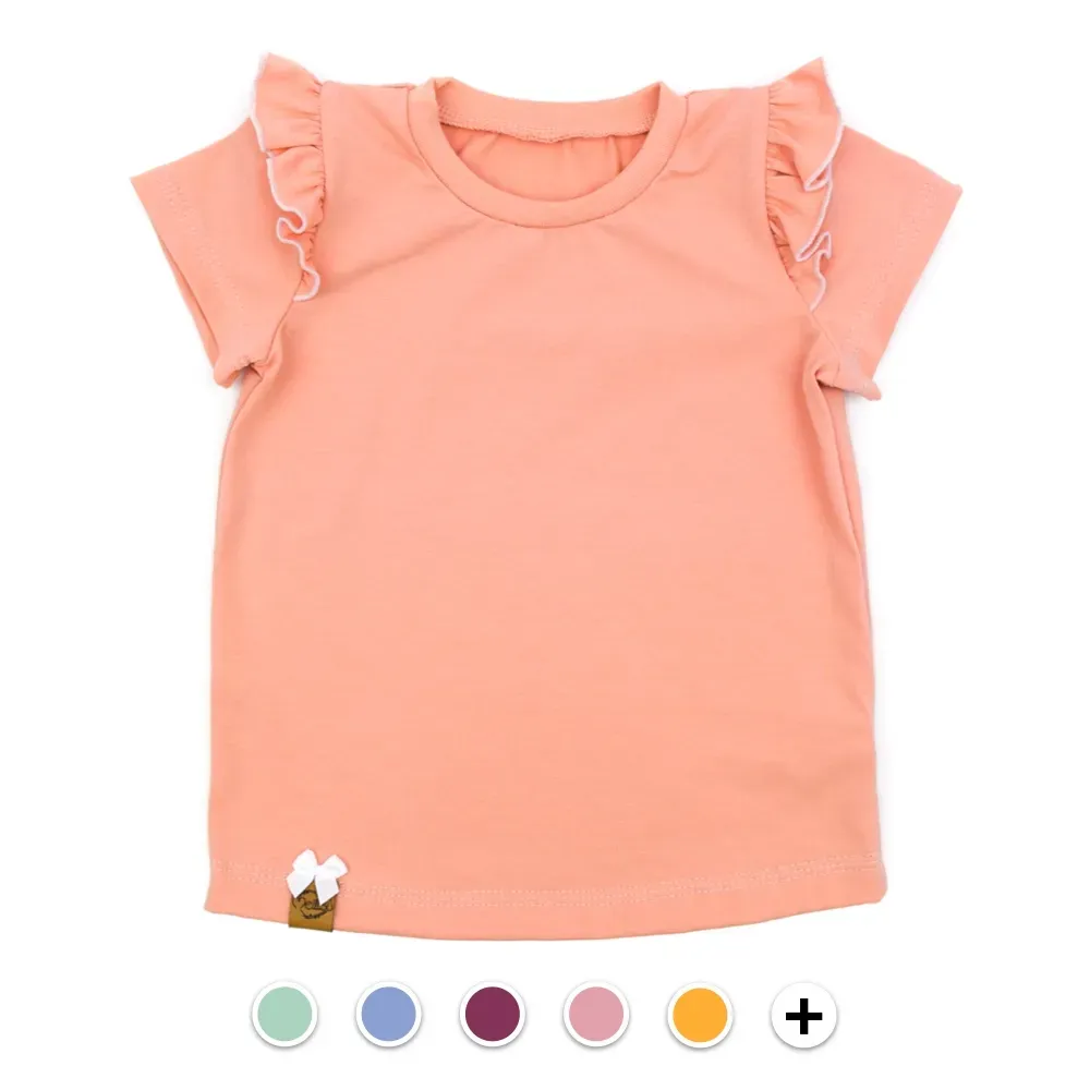 T-Shirt mit Rüschen | unifarben