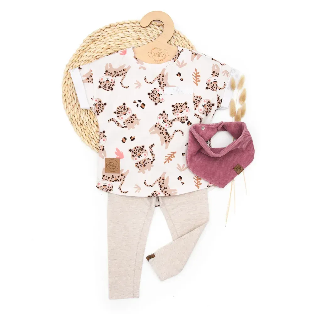 Set | Leopardin Luna | T-Shirt & Leggings & Halstuch Set | Leopardin Luna | T-Shirt & Leggings & Halstuch