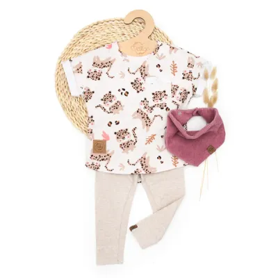 Set | Leopardin Luna | T-Shirt  & Leggings & Halstuch