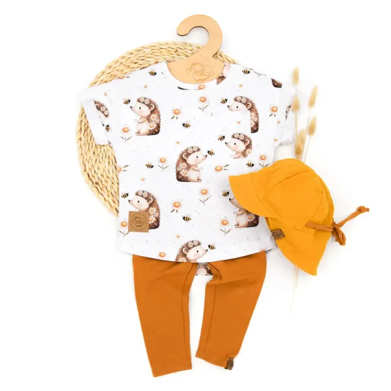 Set | Igel & Biene | Oversized T-Shirt & Leggings & Sonnenhut Set | Igel & Biene | Oversized T-Shirt & Leggings & Sonnenhut