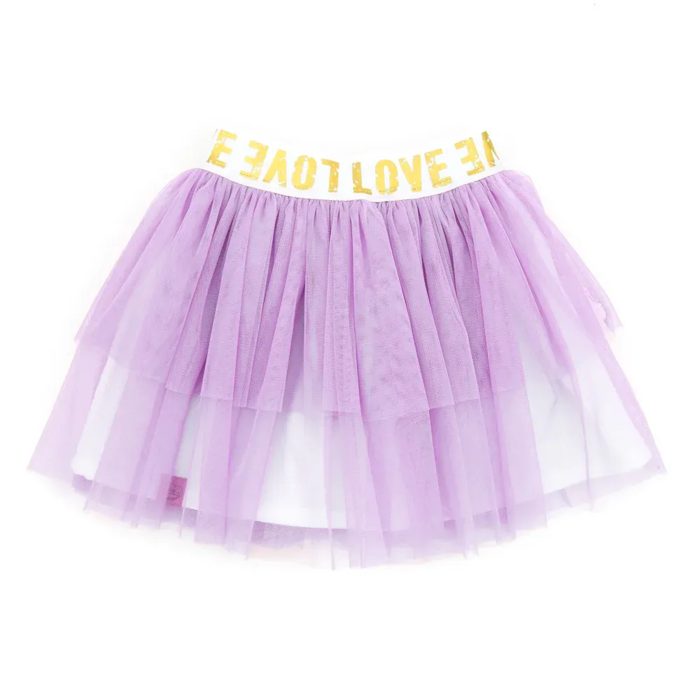 Outfit Mädchen | Einschulung 2026 | LOVE | Tüllrock & Shirt | flieder