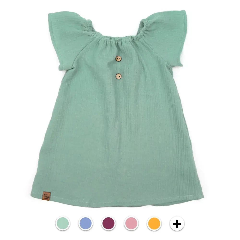Sommerkleid | Musselin | unifarben