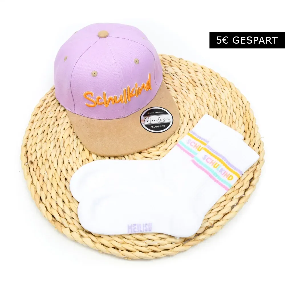 Schulkind Bundle | Cap & Socken | Mädchen Schulkind Bundle | Cap & Socken | Mädchen