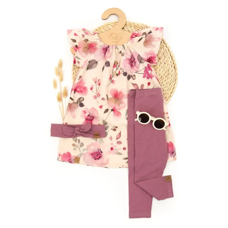 Set | Rosi Rose | Sommerkleid & Leggings & Haarband