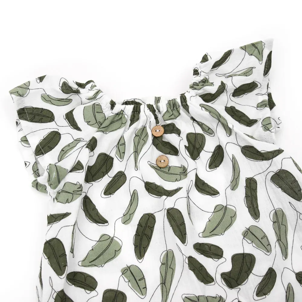Sommerkleid | Musselin | Leaves & Lines