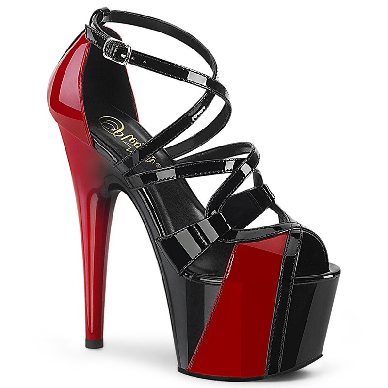 Pleaser ADORE bicolore Scarpe tacchi chiusi e plateau alla caviglia