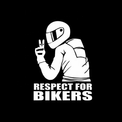 Aufkleber Aufkleber "Respect for Bikers" weiß