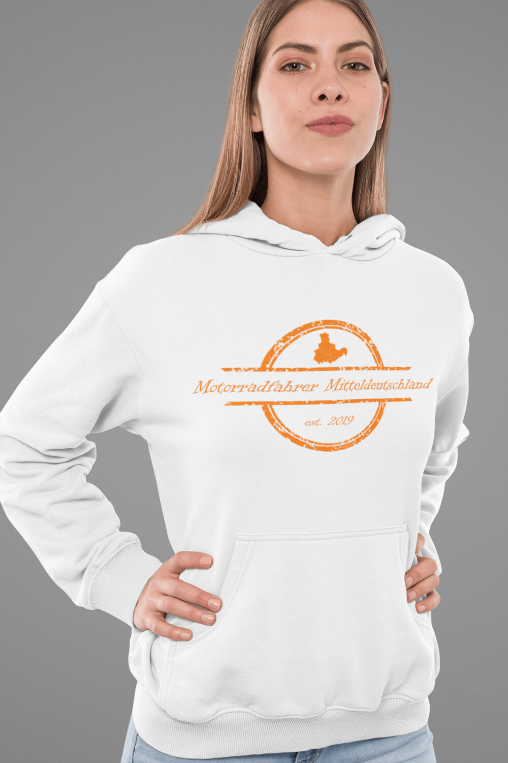 Hoodie "Retro" weiß für Frauen