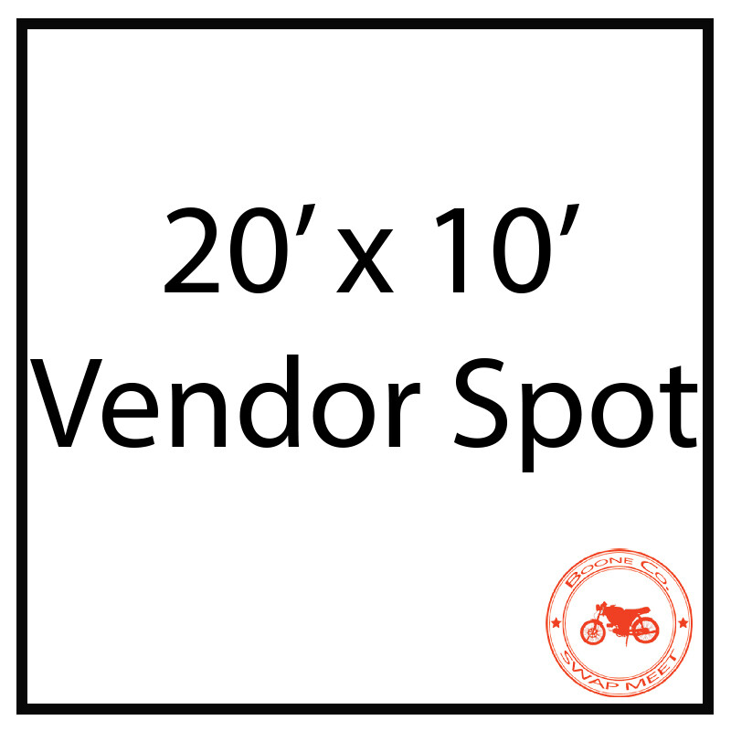 20&#39;x10&#39; Vendor Spot