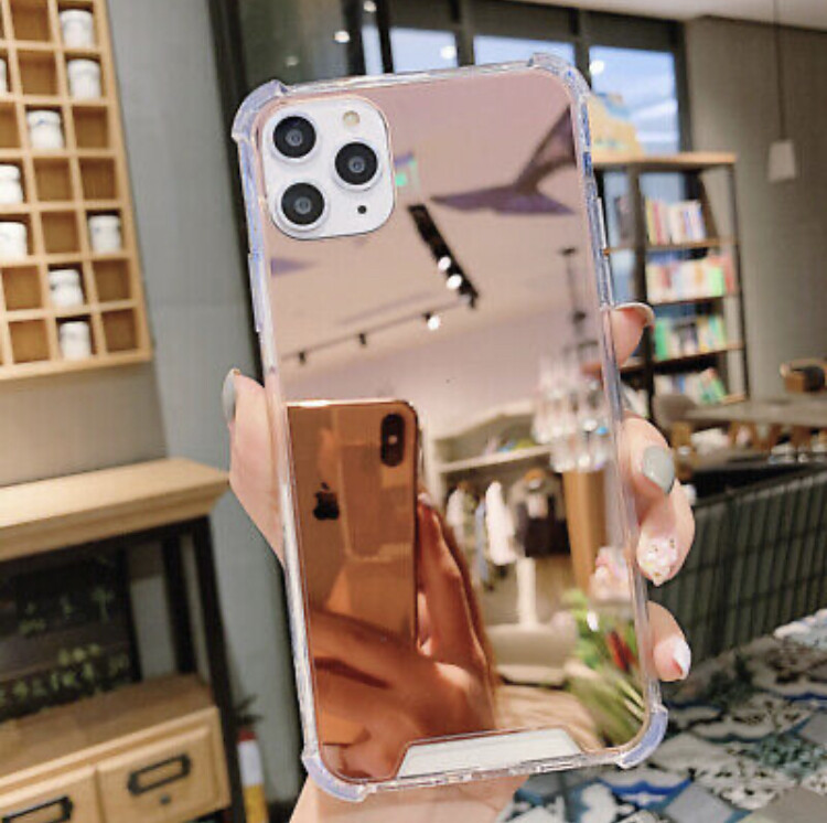 Rose gold mirror case