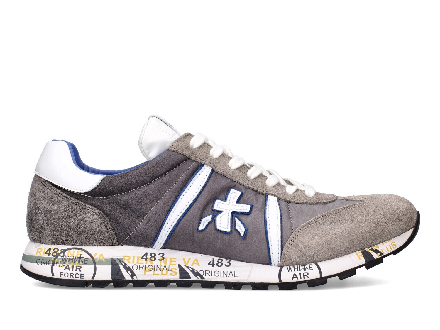 Sneaker Premiata realizzata in suede e tessuto tecnico