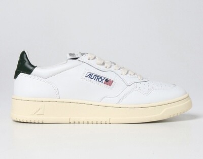 AUTRY Sneaker realizzata in pelle, talloncino Logato in contrasto. Col. Bianco / Verdone
