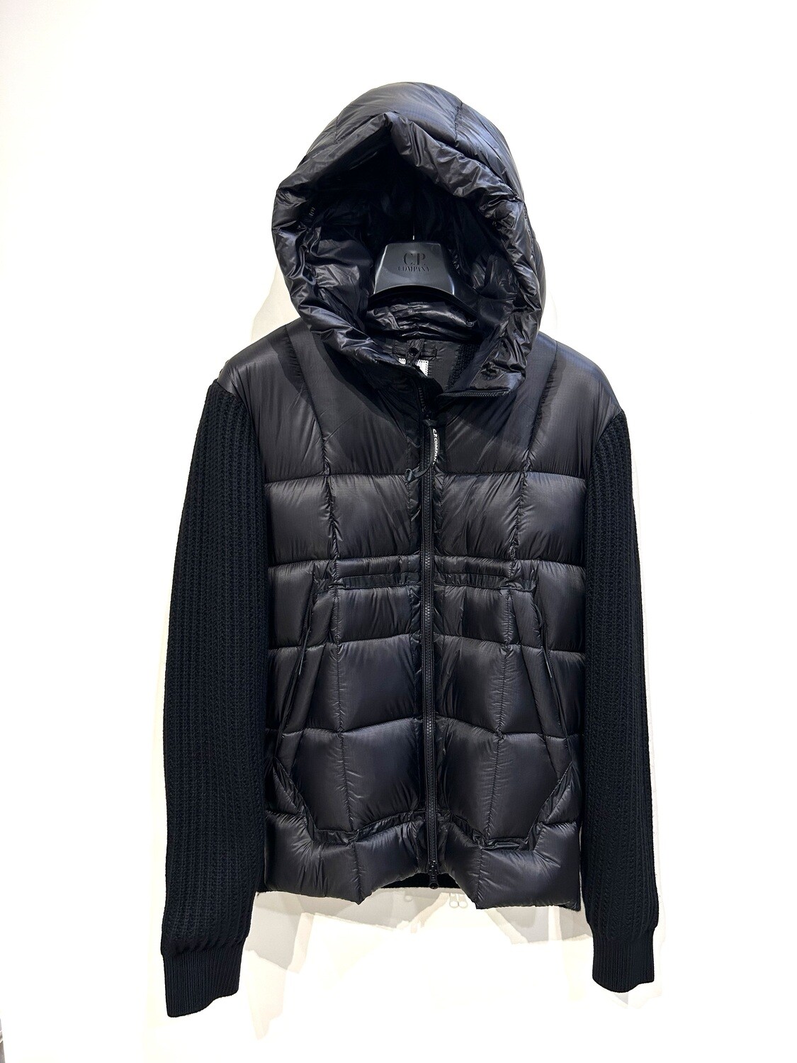 Giacca Piumino in Maglia con cappuccio