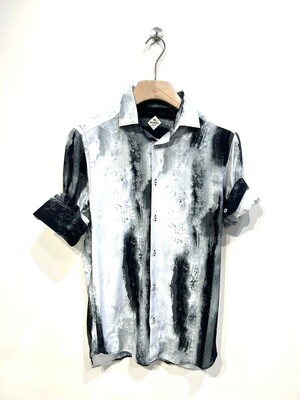 Camicia in viscosa stampata effetto marmo