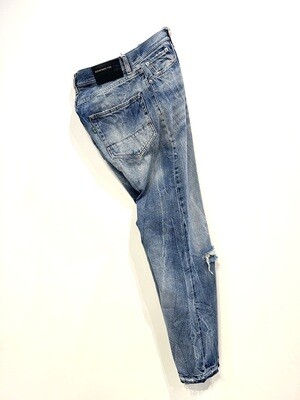 ​Department 5 Jeans in denim fermo con rottura aperta azzurro
