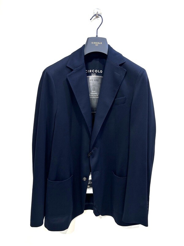 Giacca in cotone Filo di Scozia. Col. Blu Navy