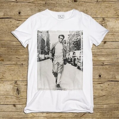 Tshirt in cotone stampa James. Col. Bianco