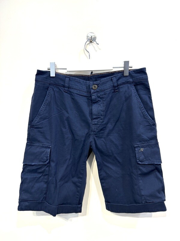Bermuda cargo cotone strech. Blu Aperto