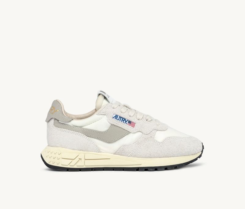 Sneaker reelwind in suede, nylon e pelle. Col. Beige / Grigio
