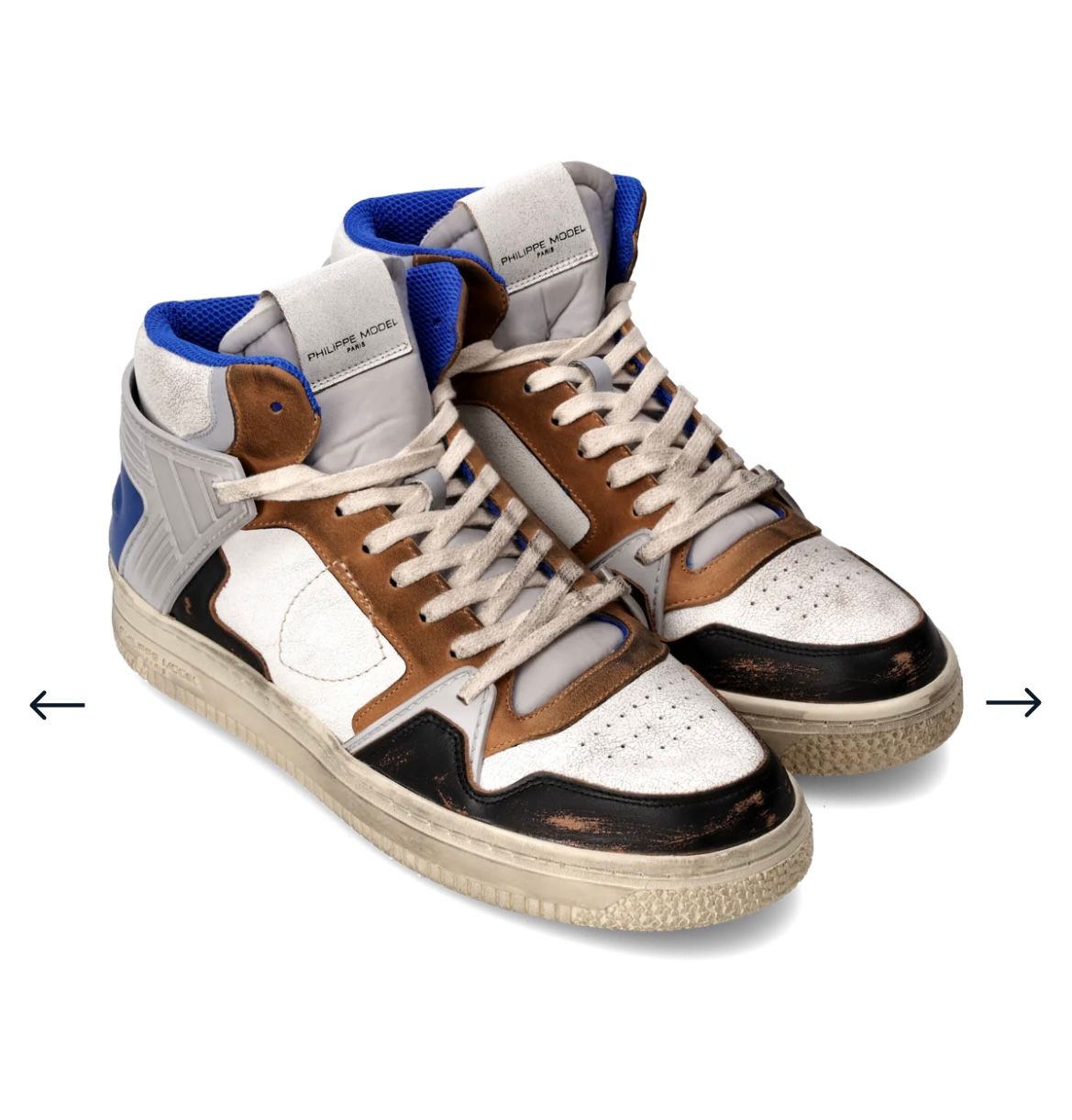 Stivaletto basket, in pelle effetto vintage, scudetto scucito. Col. Sabbia / Cammello / Bleu
