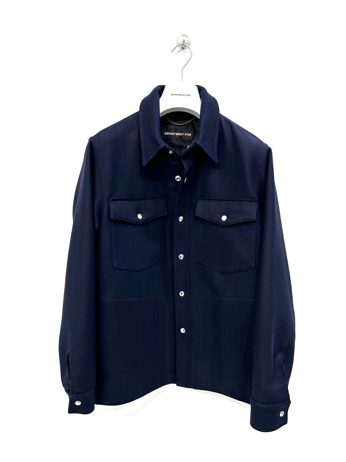 Over shirt in panno militare pesante. Col. Blu Navy