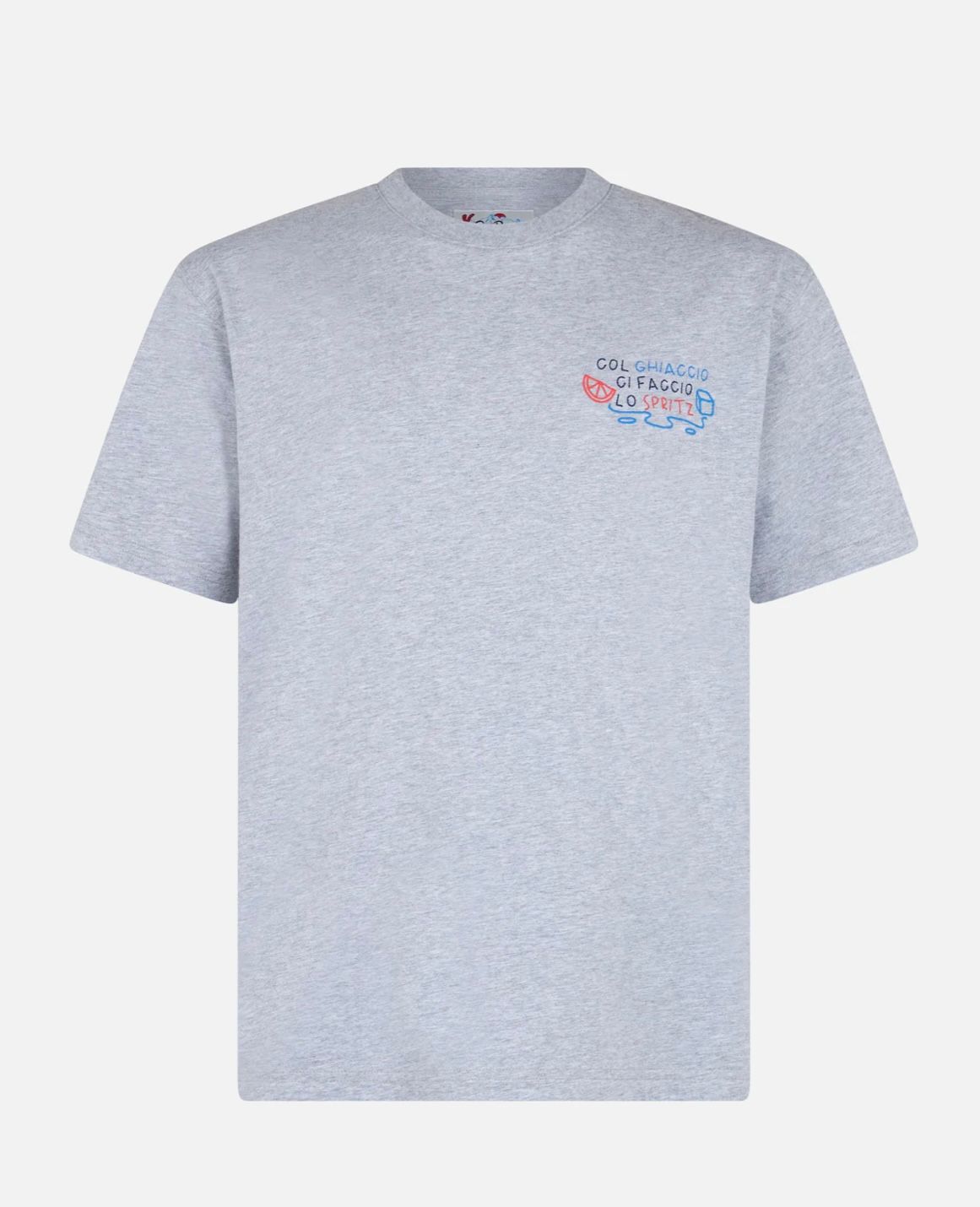 Tshirt in cotone organico “ Ghiaccio “ . Col. Grigio Chiaro