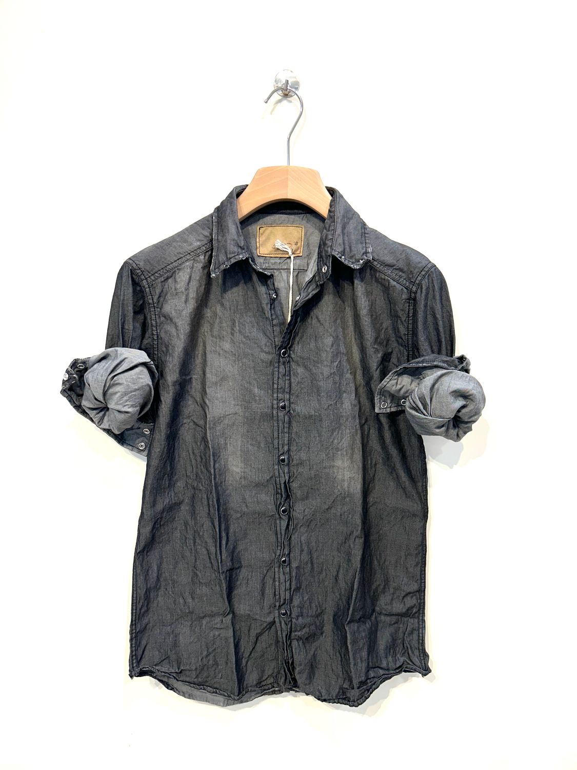 Camicia in Jeans effetto vintage, no Texana . Col. Nero