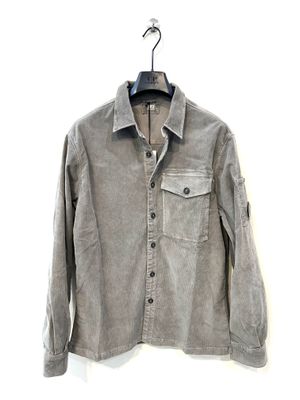 Over shirt in velluto millerighe corduroy lavato. Col. Tortora