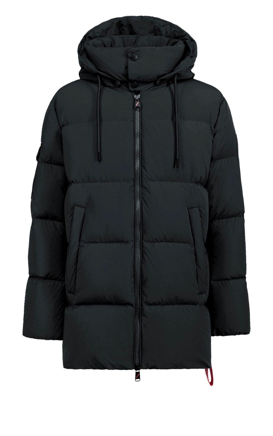 Parka 3/4 in piuma d&#39;oca. Col. Nero