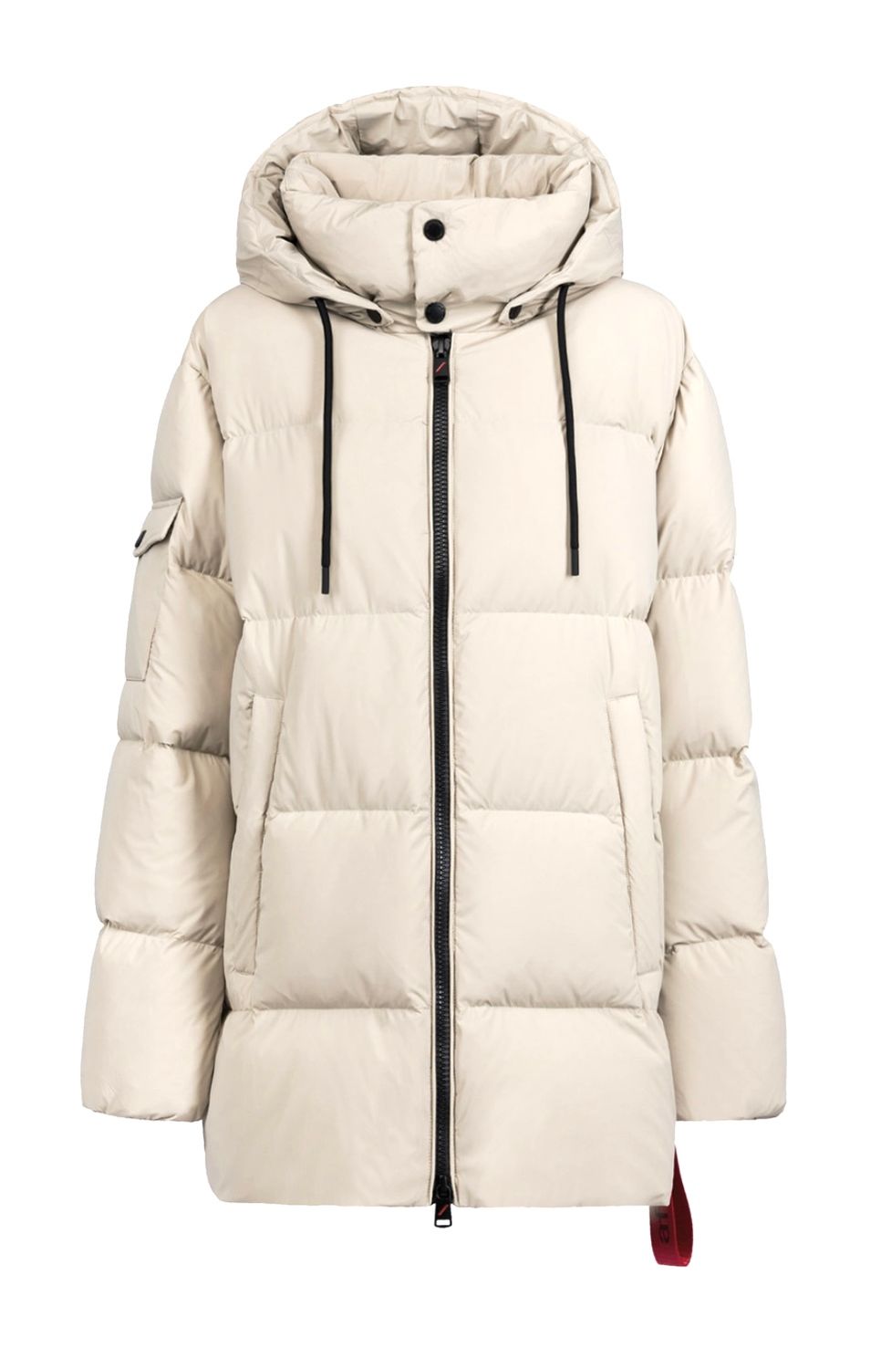 Parka 3/4 in piuma d&#39;oca. Col. Gesso