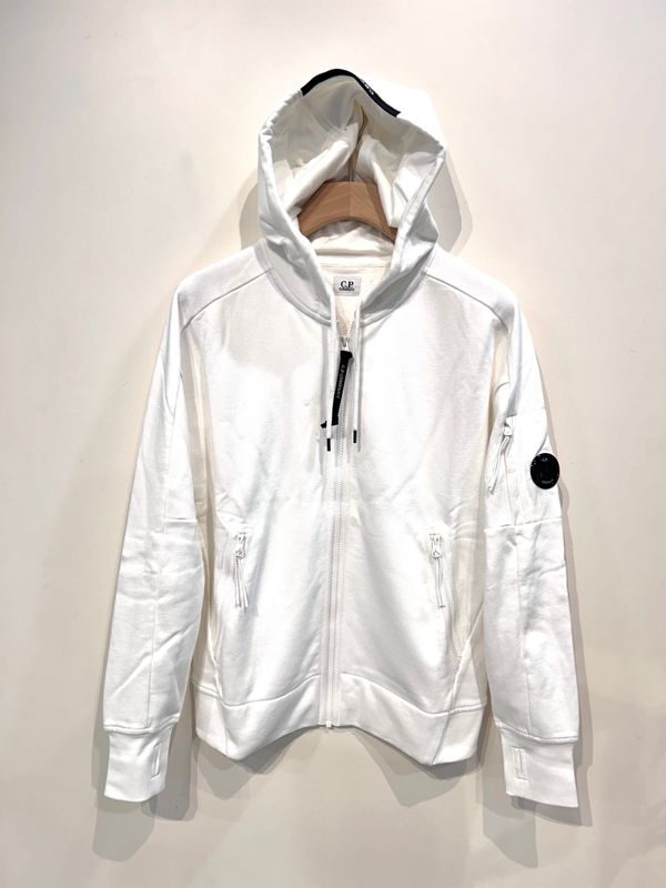 Felpa in cotone Diagonal Fleece con cappuccio full zip