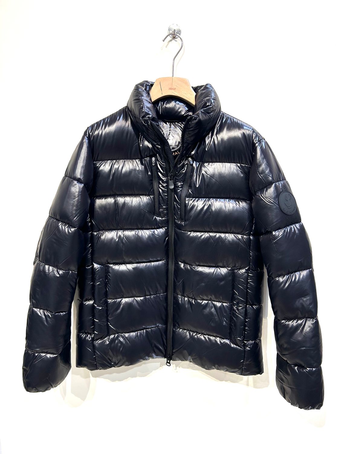 Piumino lucido Animal Free. Col. Nero