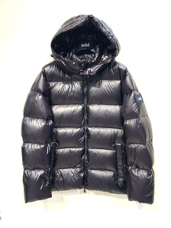 Piumino lucido cappuccio staccabile. Col. Nero