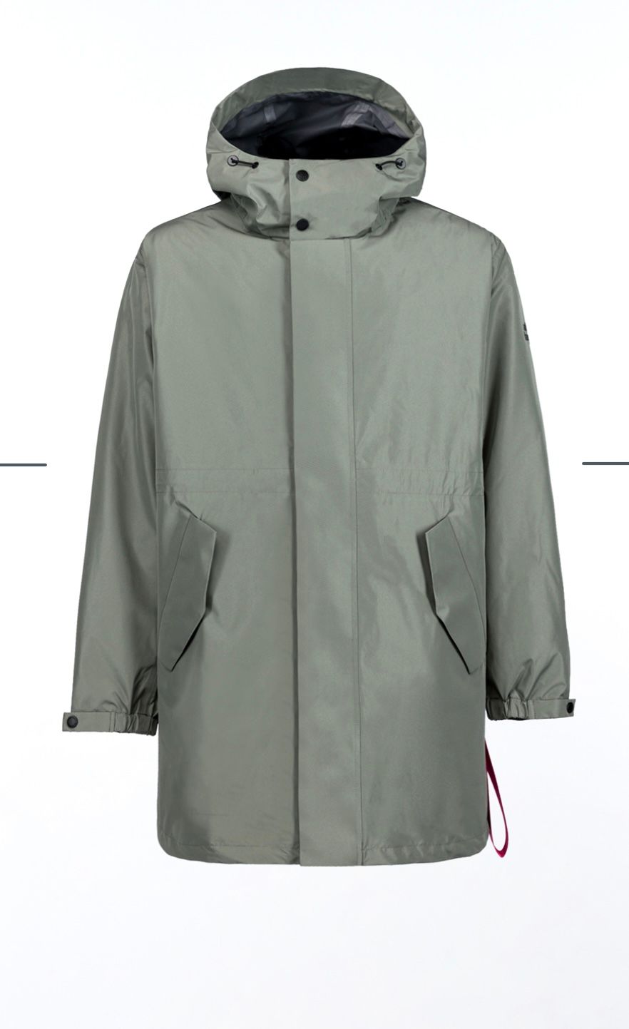 Parka 3 in 1 esterno tecnico, interno in piuma d’oca staccabile. Col. Salvia