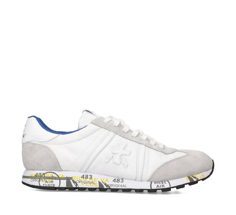 Sneaker suede e nylon. Col. Bianco