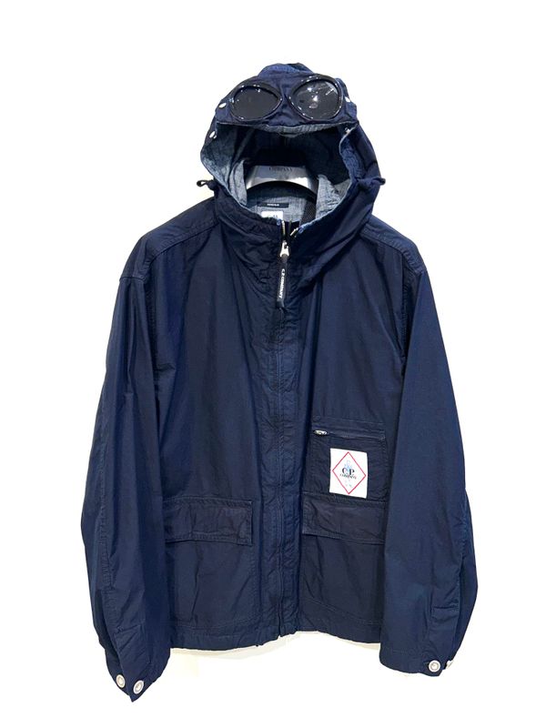 Medium jacket 50 fili con cappuccio. Col. Blu indaco Scuro