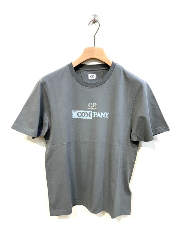 Tshirt in cotone stampa fronte e retro. Col. Grigio