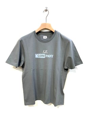 Tshirt in cotone stampa fronte e retro. Col. Grigio
