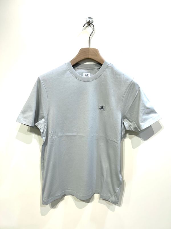 Tshirt in cotone basic logo patch. Col. Perla