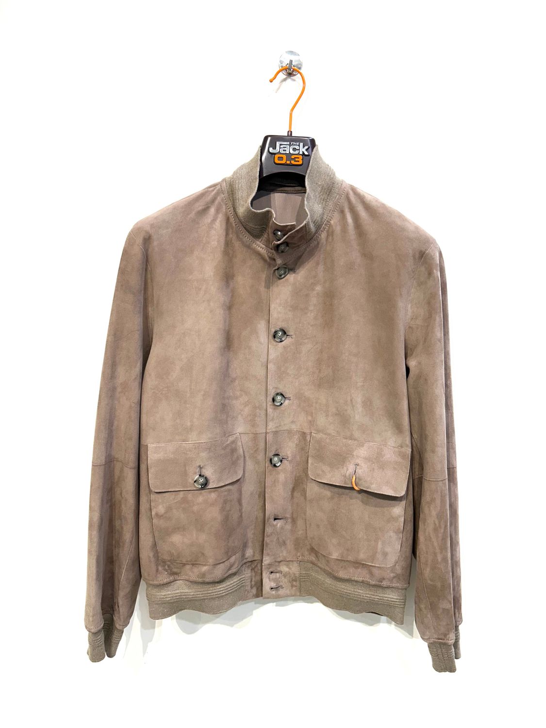Bomber in suede sfoderato . Col. Tortora