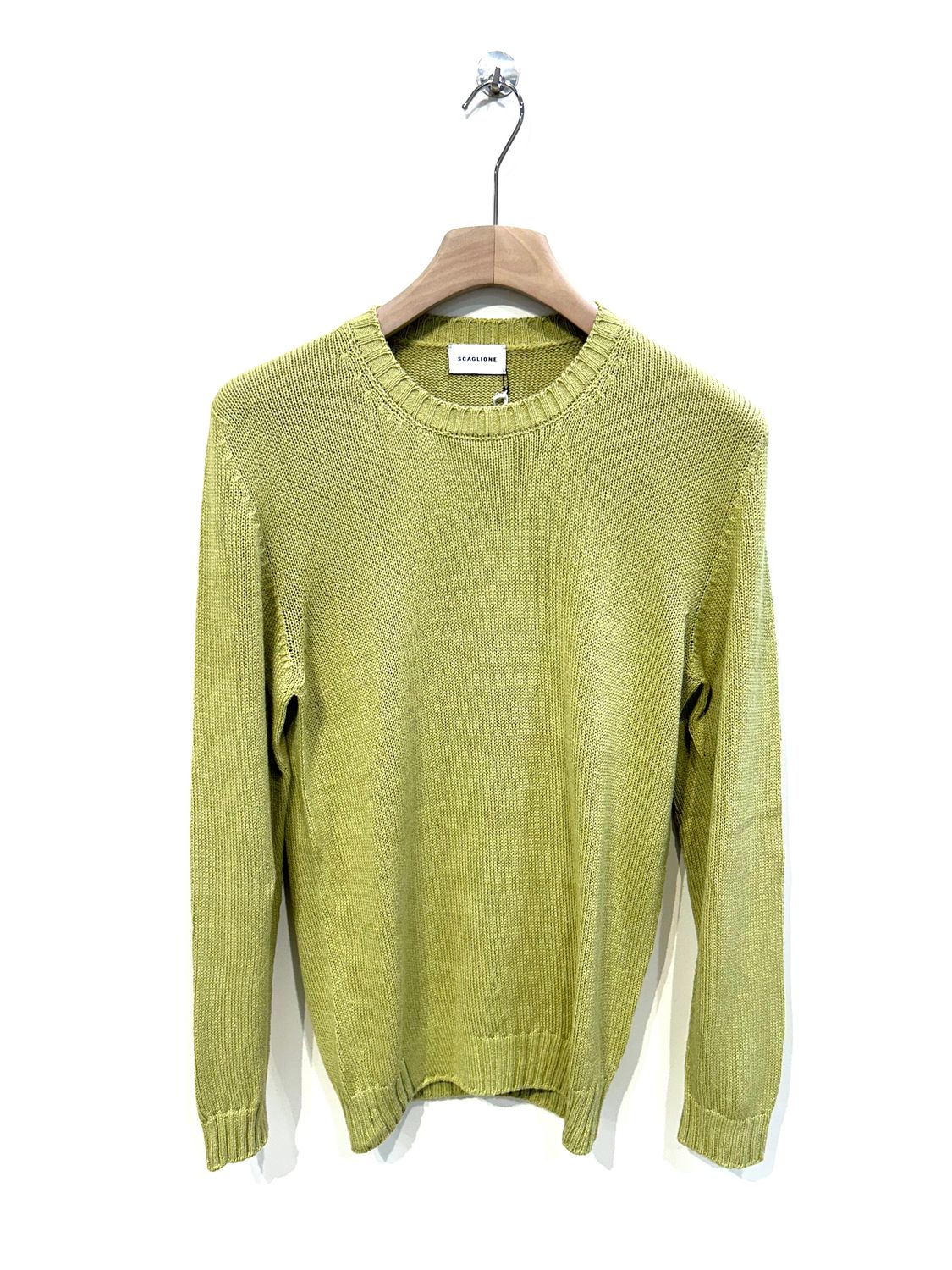 Maglia girocollo in pura seta. Col. Kiwi