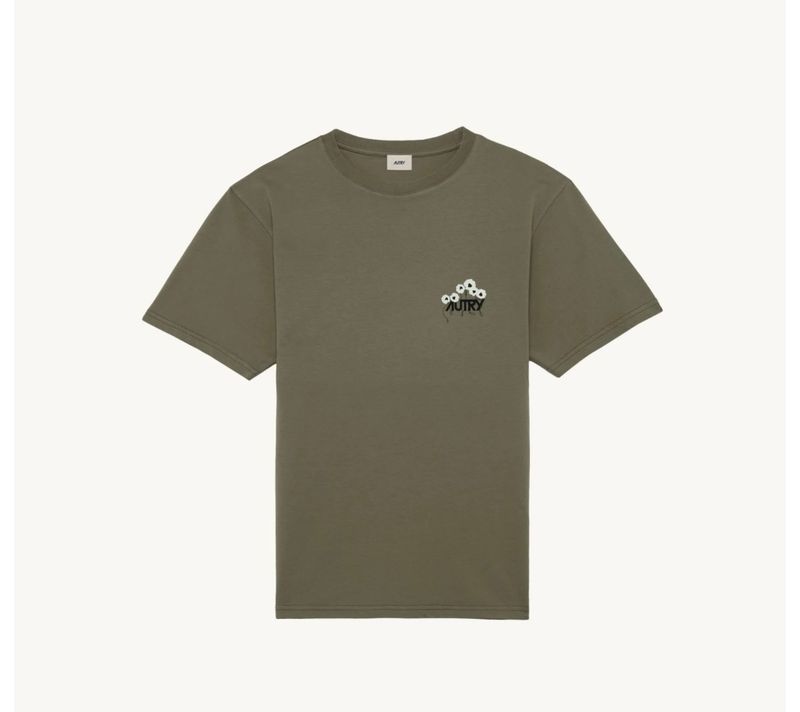 Tshirt in cotone stampa floreale . Col. Militare