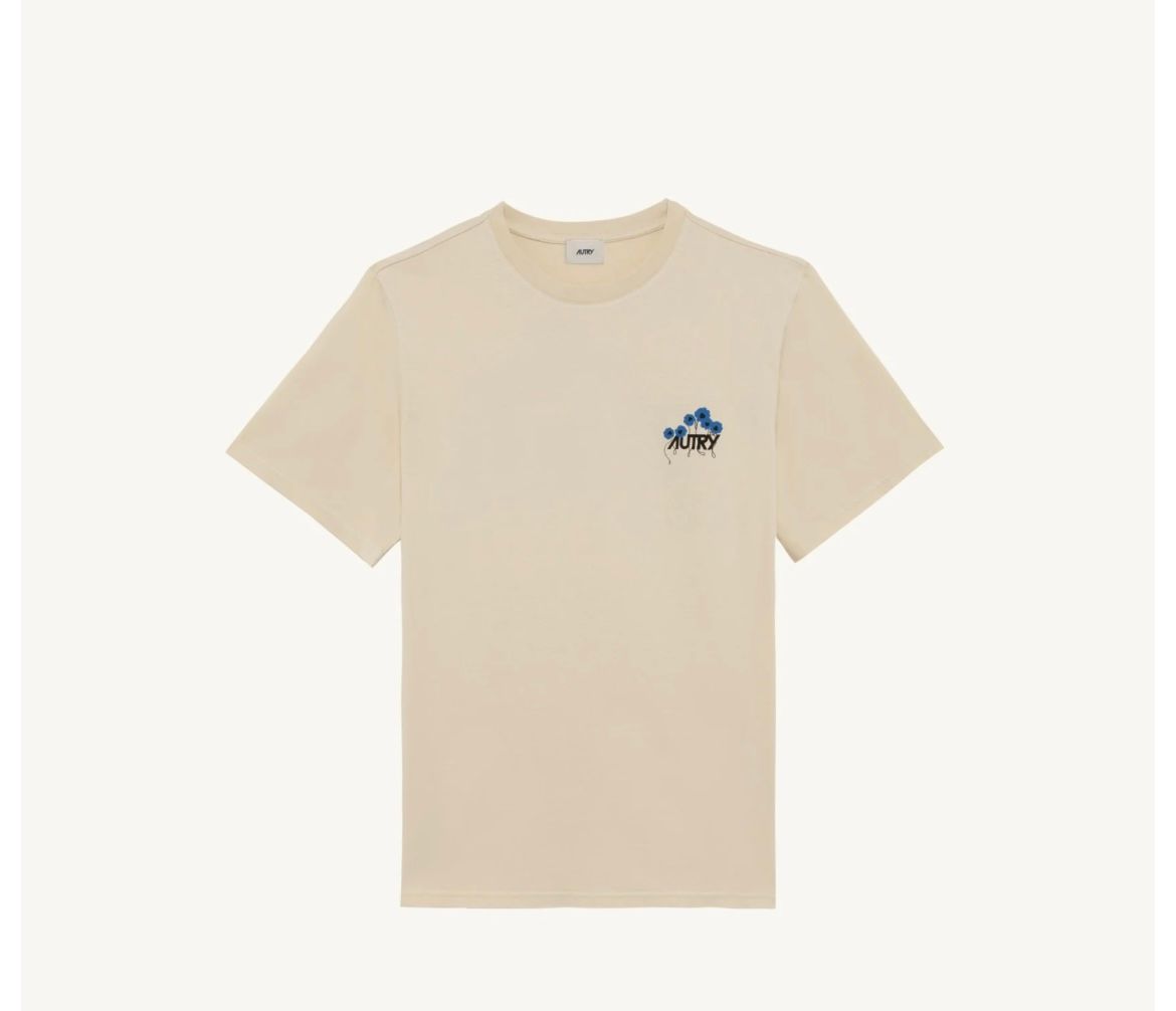 Tshirt in cotone stampa floreale. Col. Beige