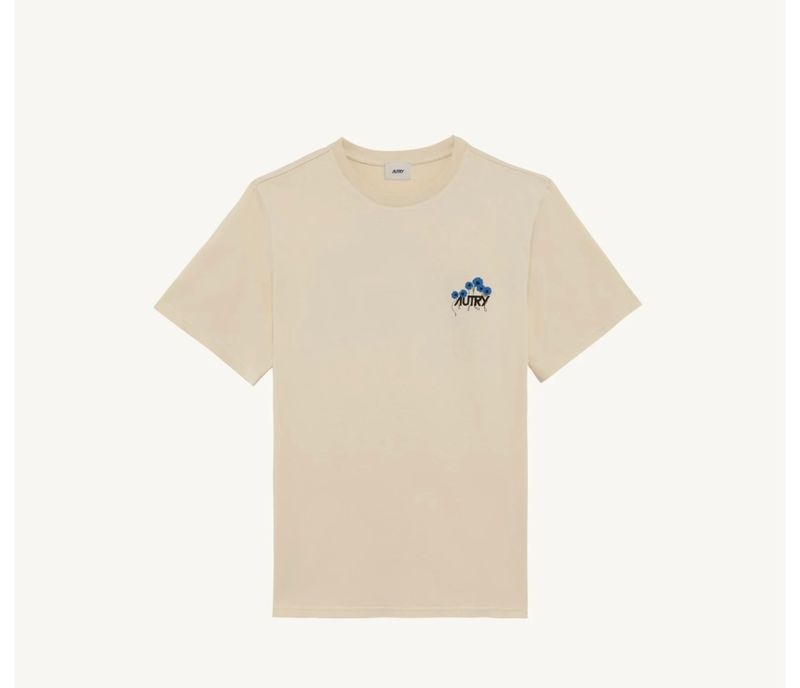 Tshirt in cotone stampa floreale. Col. Beige