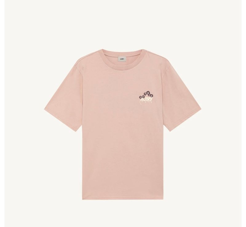 Tshirt in cotone stampa floreale. Col. Cipria